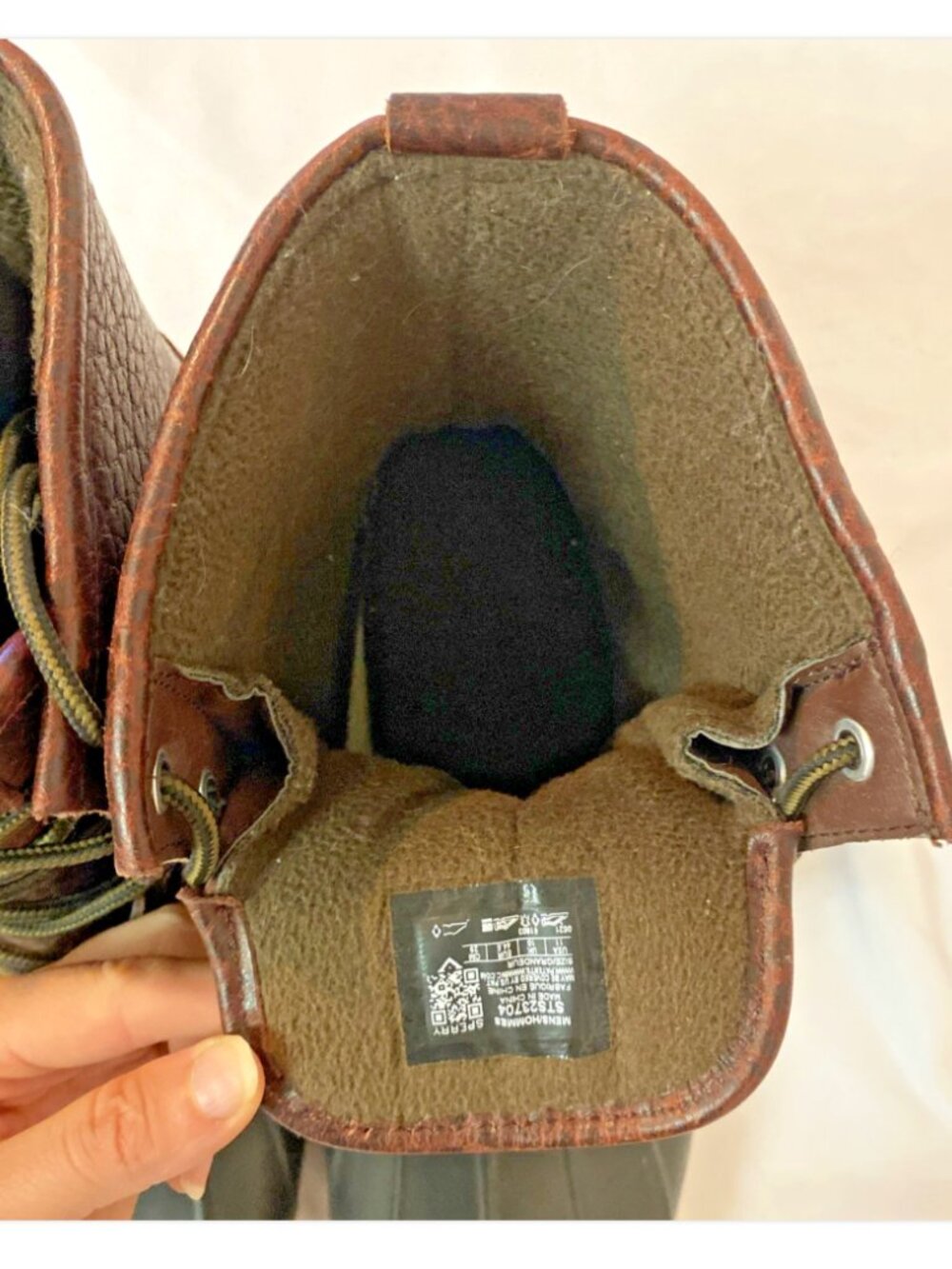 Sperry Top-Sider Men's 11 Duck Boots Amaretto Black 11 Waterproof Preppy Coastal - Picture 11 of 15